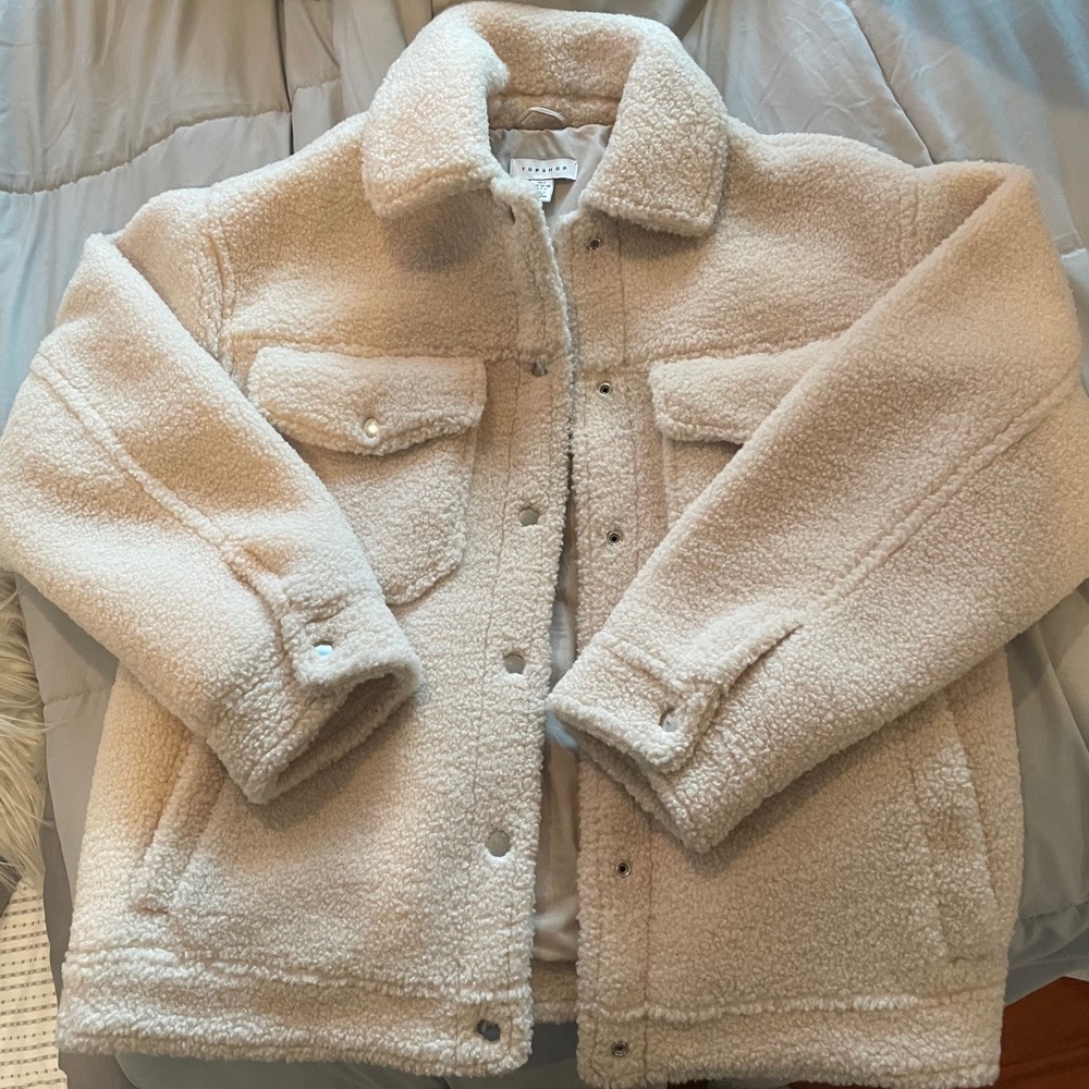 Topshop Fuzzy Coat